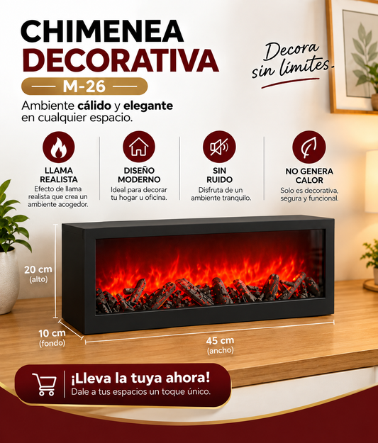 Chimenea Decorativa M-26 45x20 cm