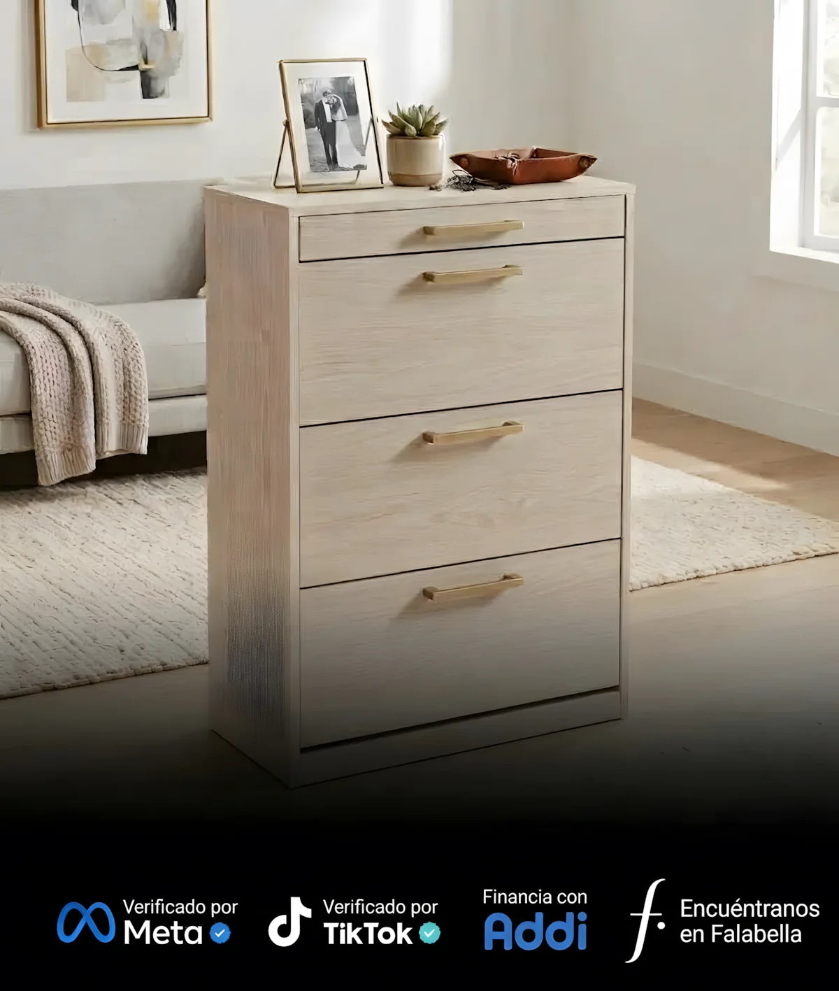 Zapatero Abatible 3 Niveles con Cajón – Elegance + OBSEQUIO